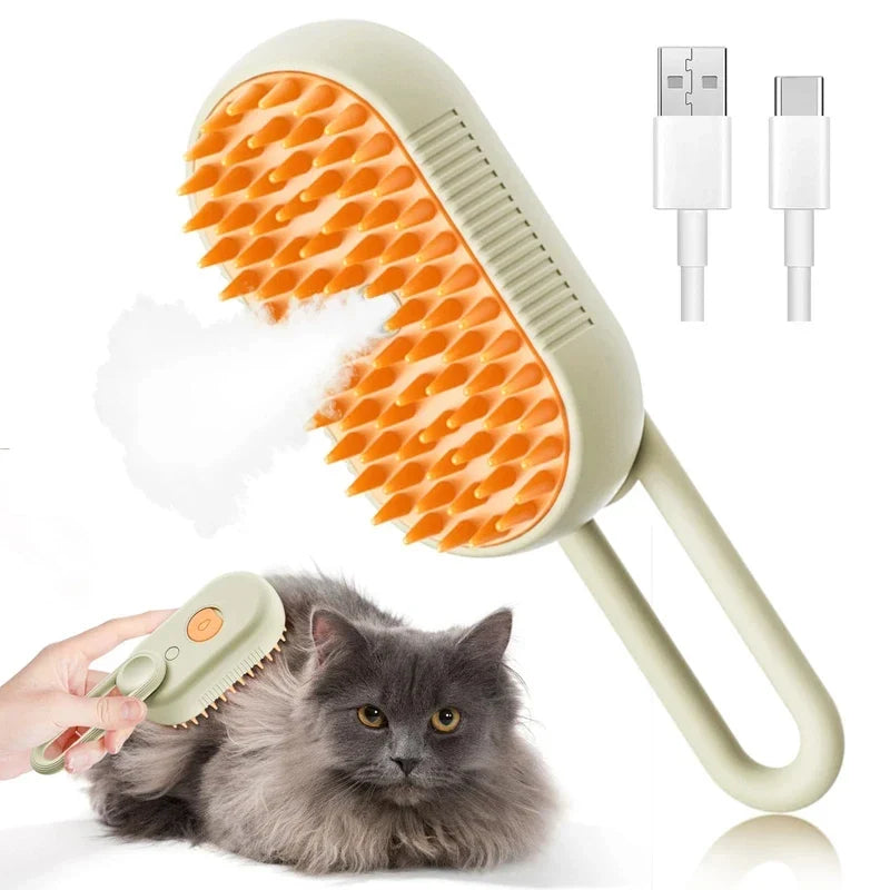 FurFlow 3-in-1 Electric Pet Grooming Brush