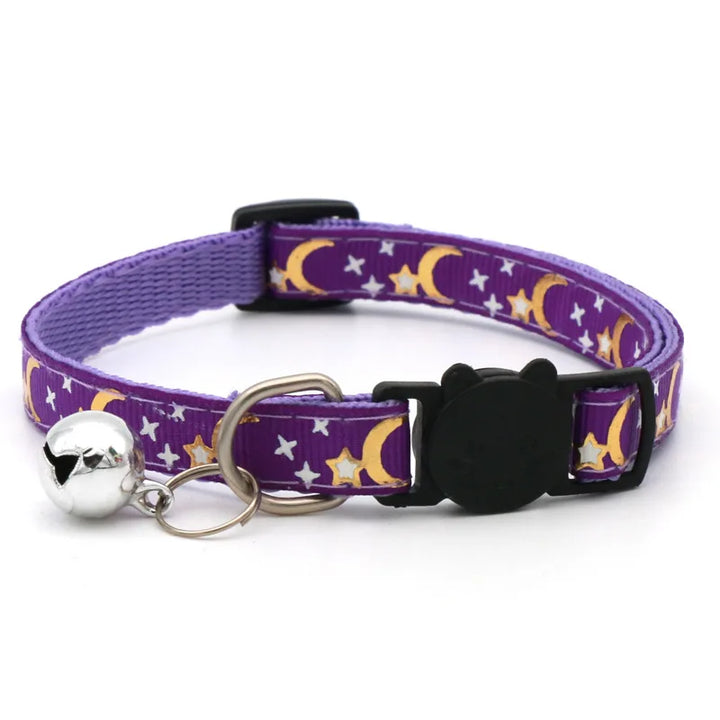 Celestial Stars & Moon Reflective Safety Collar