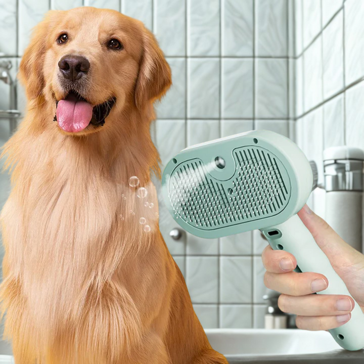 Pet Grooming Steam Brush | Luxury Pet Grooming Brush | Steam Spray Deshedding Tool