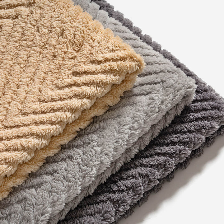 Thickened Plush Herringbone Sofa Cover | Non-Slip Pet-Proof Couch Protector | Machine Washable