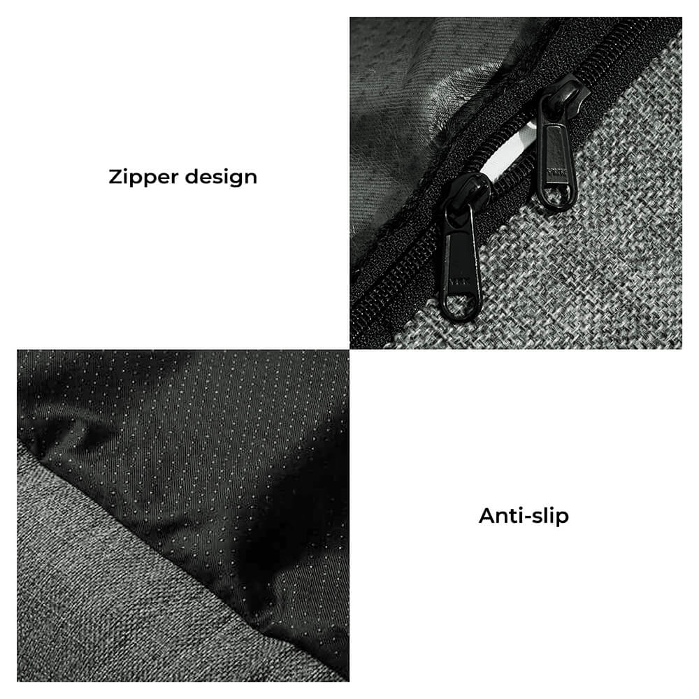 Dog Car Back Seat Bed | Washable Travel Bolster Seat Cover