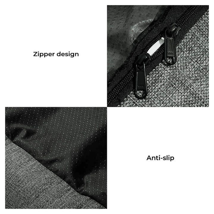 Dog Car Back Seat Bed | Washable Travel Bolster Seat Cover