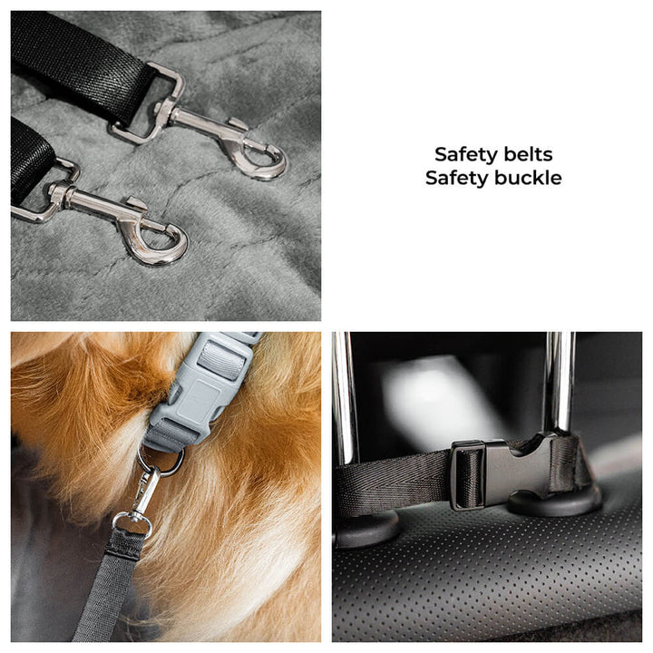 Dog Car Back Seat Bed | Washable Travel Bolster Seat Cover