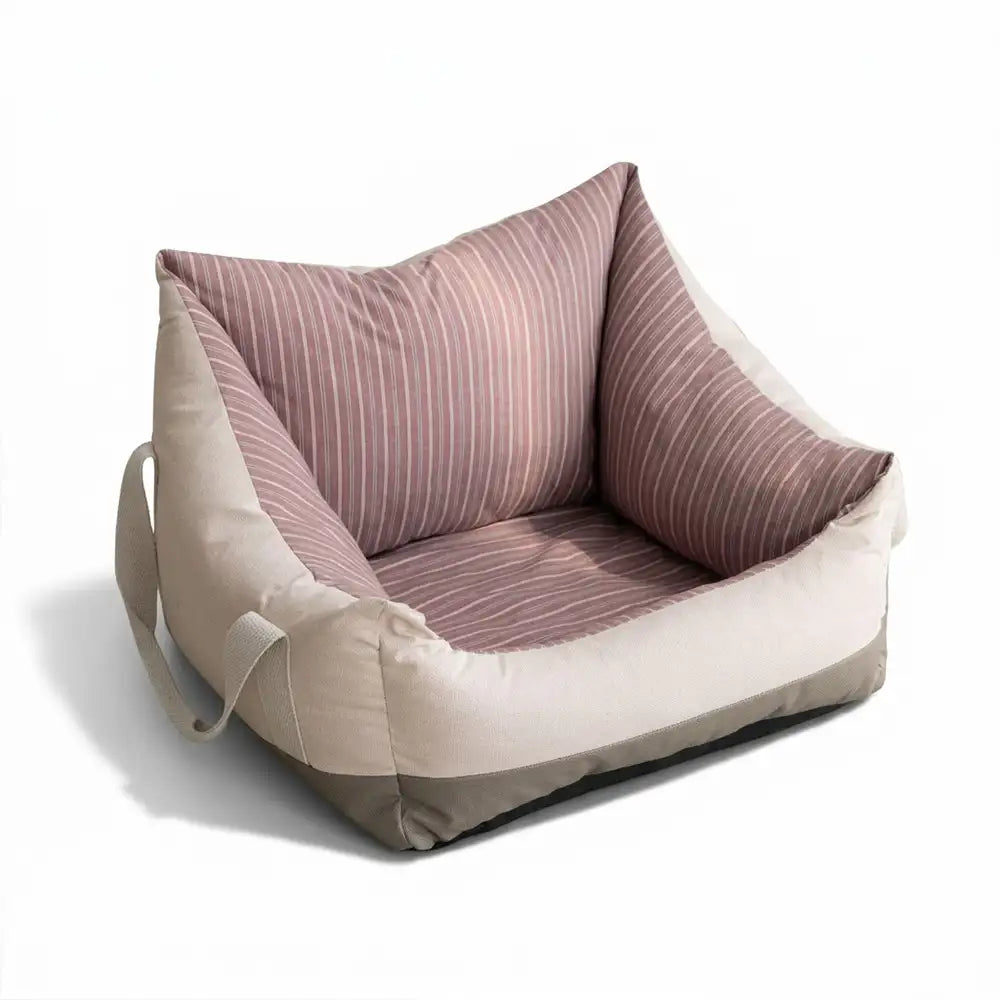 Dog Car Seat Bed | Water-Repellent Bolster Travel Seat | Non-Slip