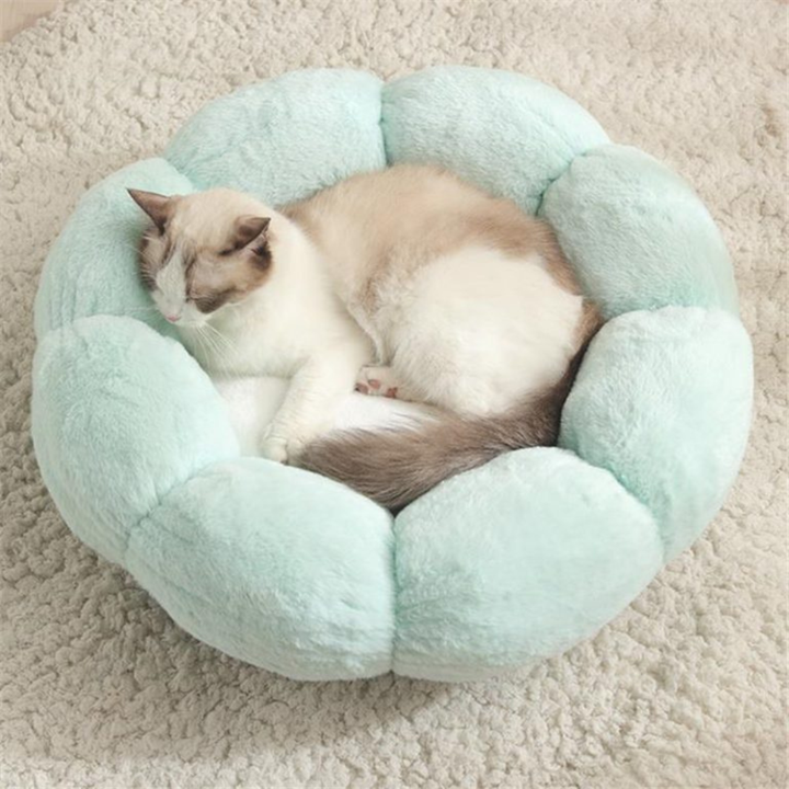 Flower-Shaped Cat Bed – Cozy Plush Pet Bed for Cats
