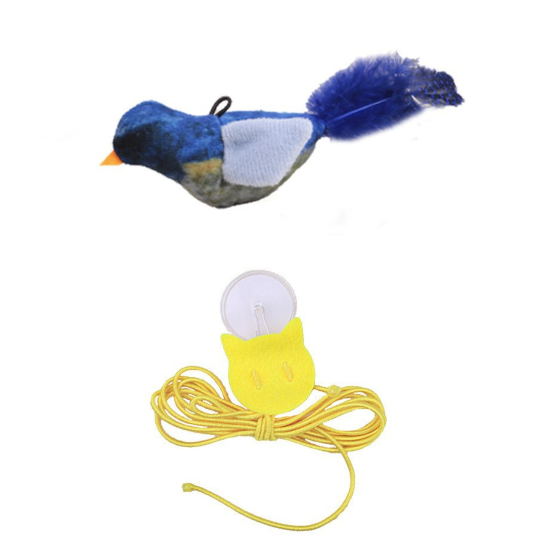 Hanging bird cat toy