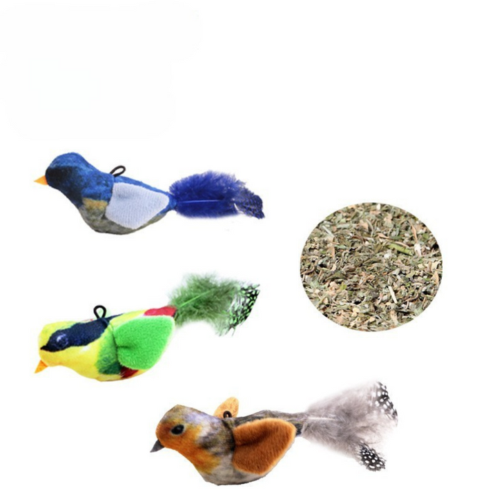 Hanging bird cat toy