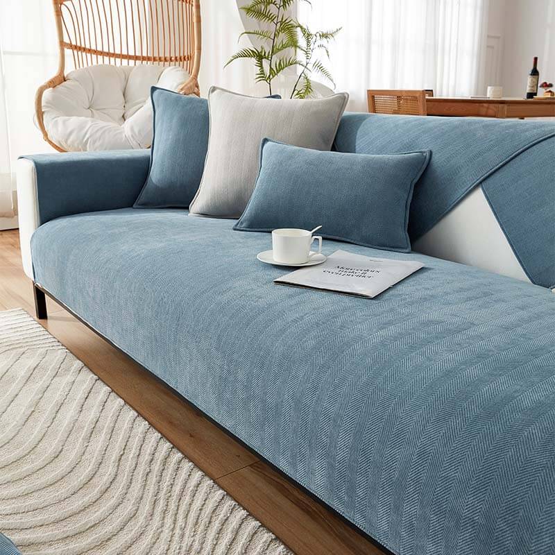 Pet Proof Waterproof Sofa Cover | Chenille Sofa Protector | Non-Slip Herringbone | Machine Washable | Dog & Cat Friendly