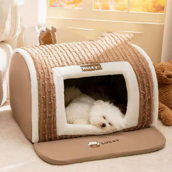 Dog Bed House – Cozy Enclosed Sleeping House for Dogs