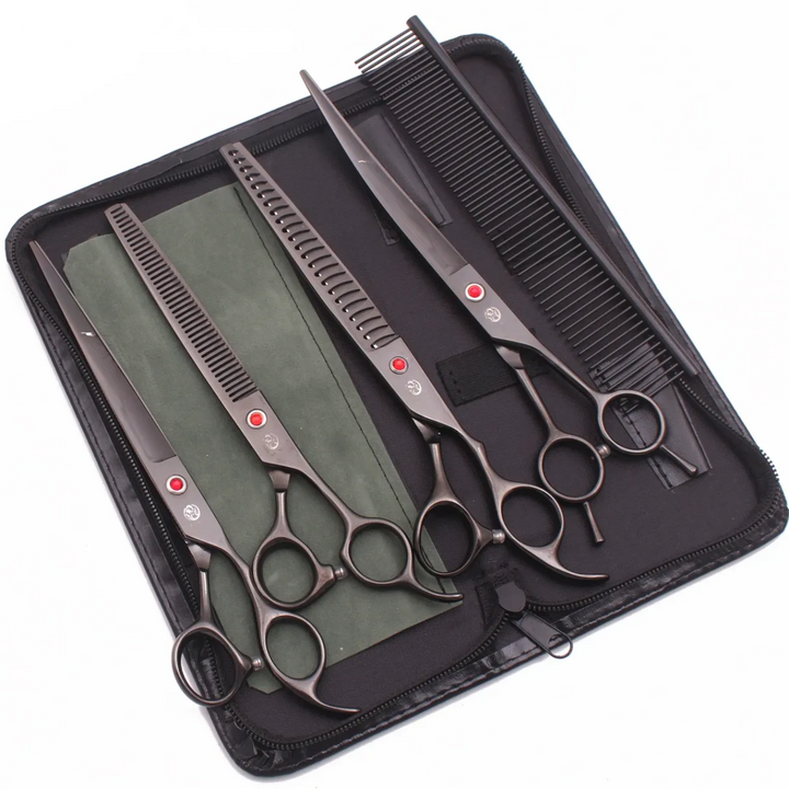 Pet Grooming Thinning Scissors | Stainless Steel Curved Chunker Shears | 20cm Pet Grooming Tool