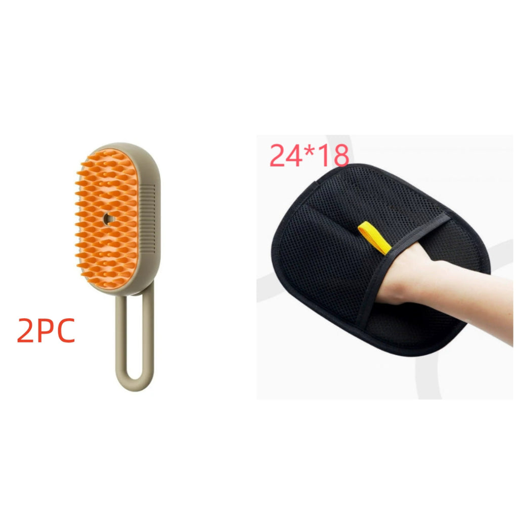 3-in-1 Electric Steam Pet Grooming Brush