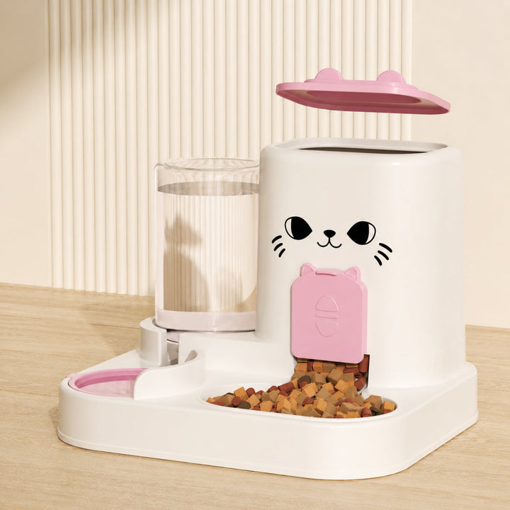 Automatic Pet Feeder & Water Dispenser | 2-in-1 Gravity-Fed Station