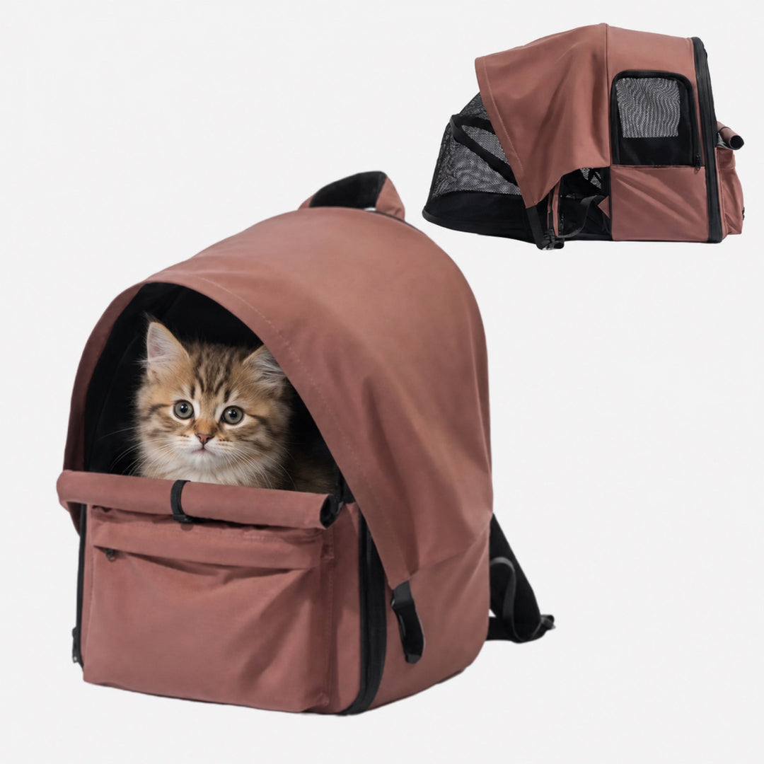 Expandable Cat Carrier Backpack | Breathable Travel Bag with Sunshade