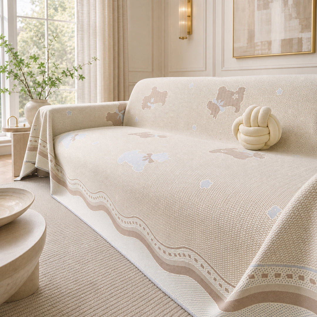 Dreamy Puppy | Cooling Sofa Cover | Breathable Fabric | Anti-Slip & Machine Washable