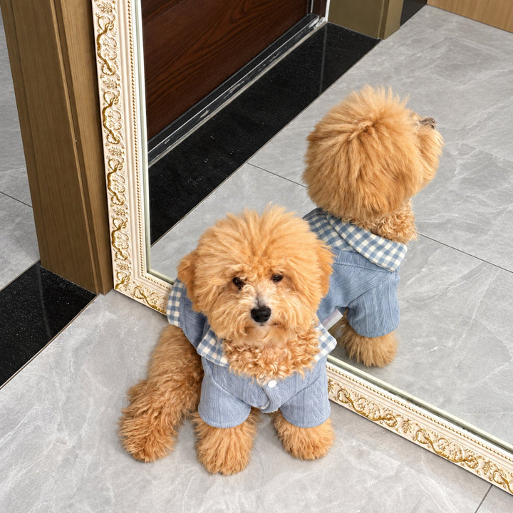 Cosy Check Jumper for Dogs & Cats | Soft Lining | Autumn & Winter