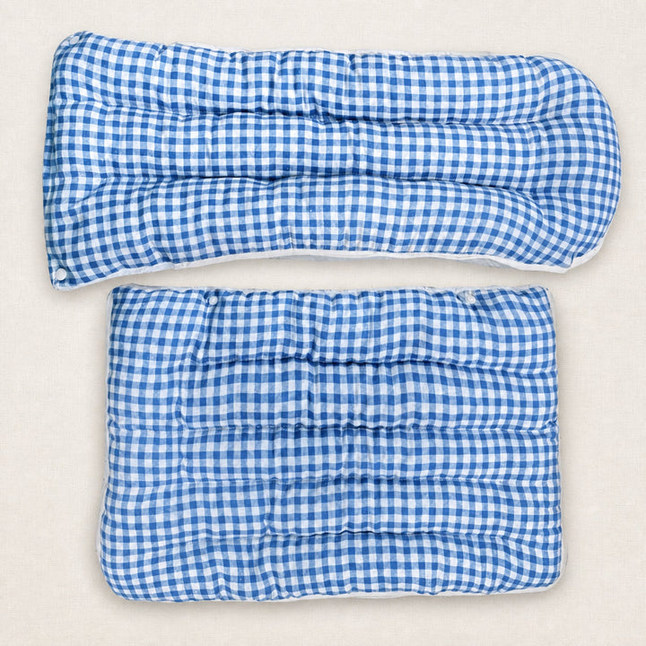 Cosy Gingham Cat Bed | Warm Washable Enclosed Pod with Removable Top