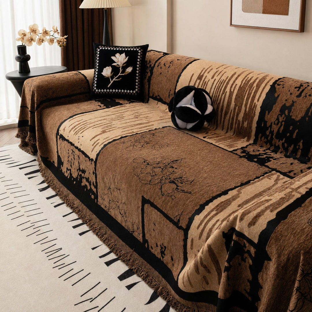 Vintage Chenille Sofa Throw | Scratch-Resistant Machine-Washable Sofa Protector