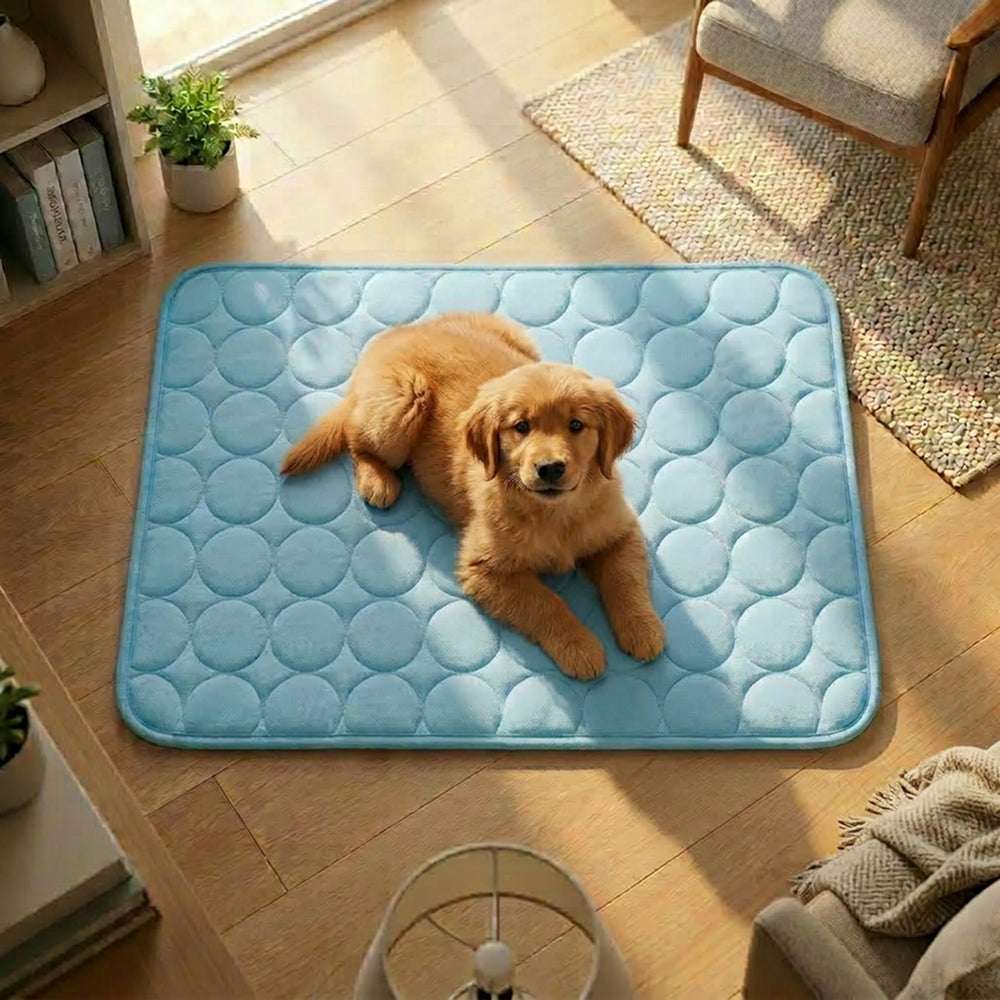 Dog Cooling Mat | Self Cooling Pad for Dogs | Breathable Summer Bed | No Water or Electricity Needed | Indoor & Outdoor