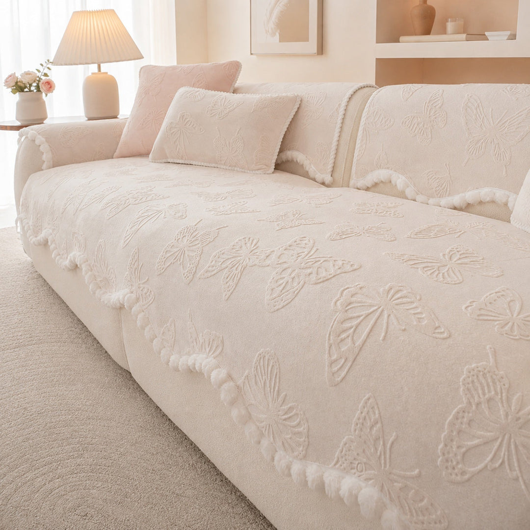 Butterfly Sofa Protector | Soft Non-Slip Washable All-Season Cover
