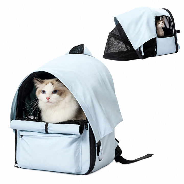 Expandable Cat Carrier Backpack | Breathable Travel Bag with Sunshade