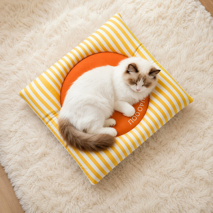 Dog Bed & Cat Bed | Striped Pet Mat | Waterproof Layer & Non-Slip Base