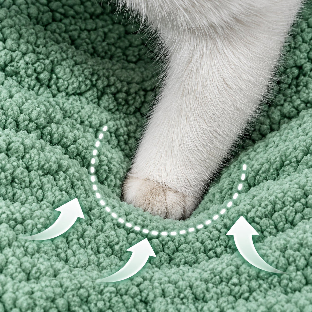Dog Bed & Cat Bed | With Heart-Shaped Pillow | Soft Fleece, Padded Sides & Non-Slip Base