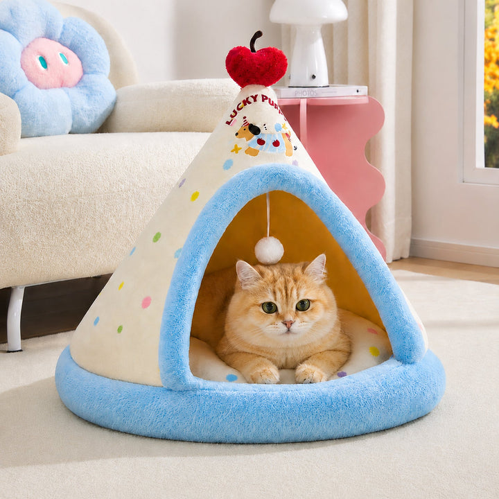 Dog Bed & Cat Bed | Teepee Tent | Cosy Enclosed Hideaway with a Washable Design