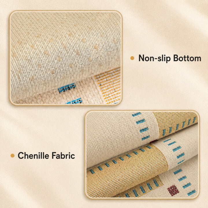 Plaid Chenille Sofa Protector | Scratch-Resistant Non-Slip Washable Cover