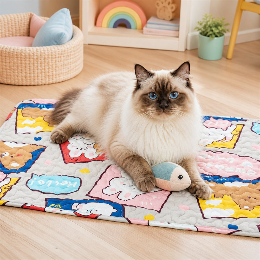 Washable Dog Bed & Cat Bed | Anywhere Quilted Pet Mat | Non-Slip Base