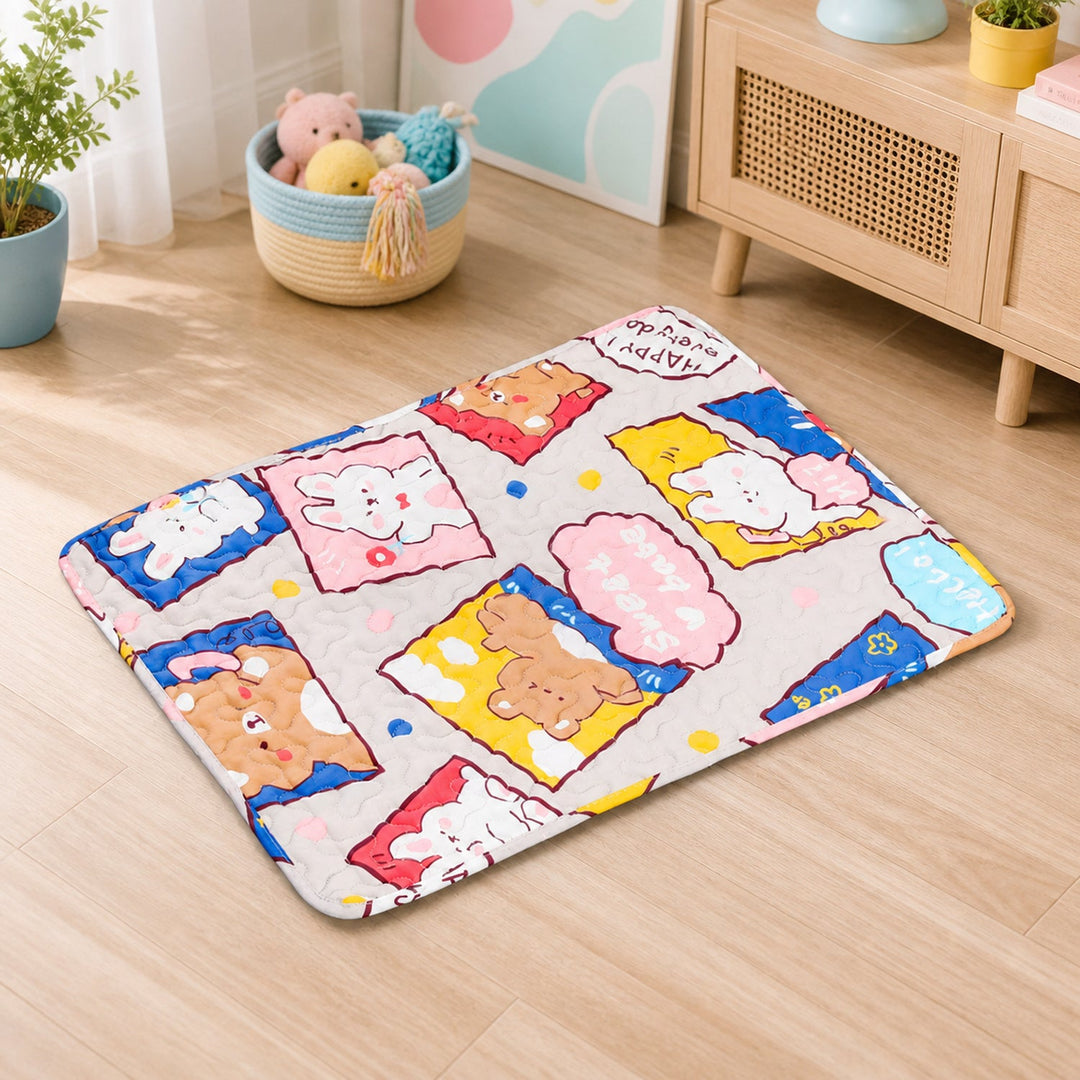 Washable Dog Bed & Cat Bed | Anywhere Quilted Pet Mat | Non-Slip Base