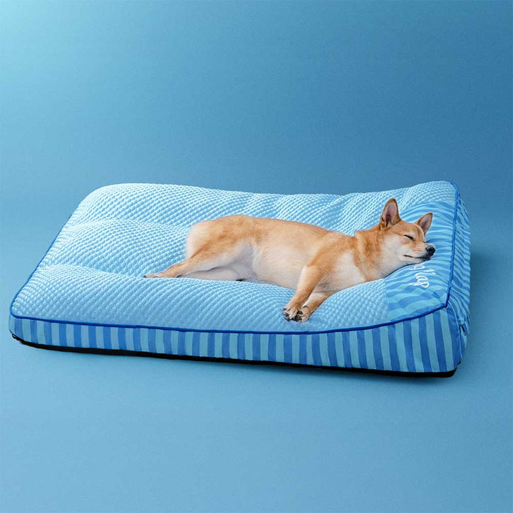 Cooling Orthopedic Dog Bed | Ice Silk Summer Bed | Memory Foam Joint Support | Washable Cover | Non-Slip | for Senior Dogs