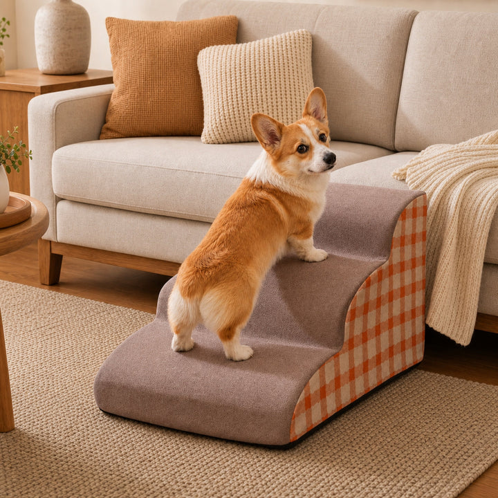 Removable Dog Steps | Foam Pet Climbing Stairs for Sofa Bed