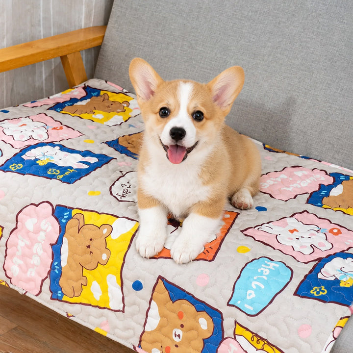 Washable Dog Bed & Cat Bed | Anywhere Quilted Pet Mat | Non-Slip Base