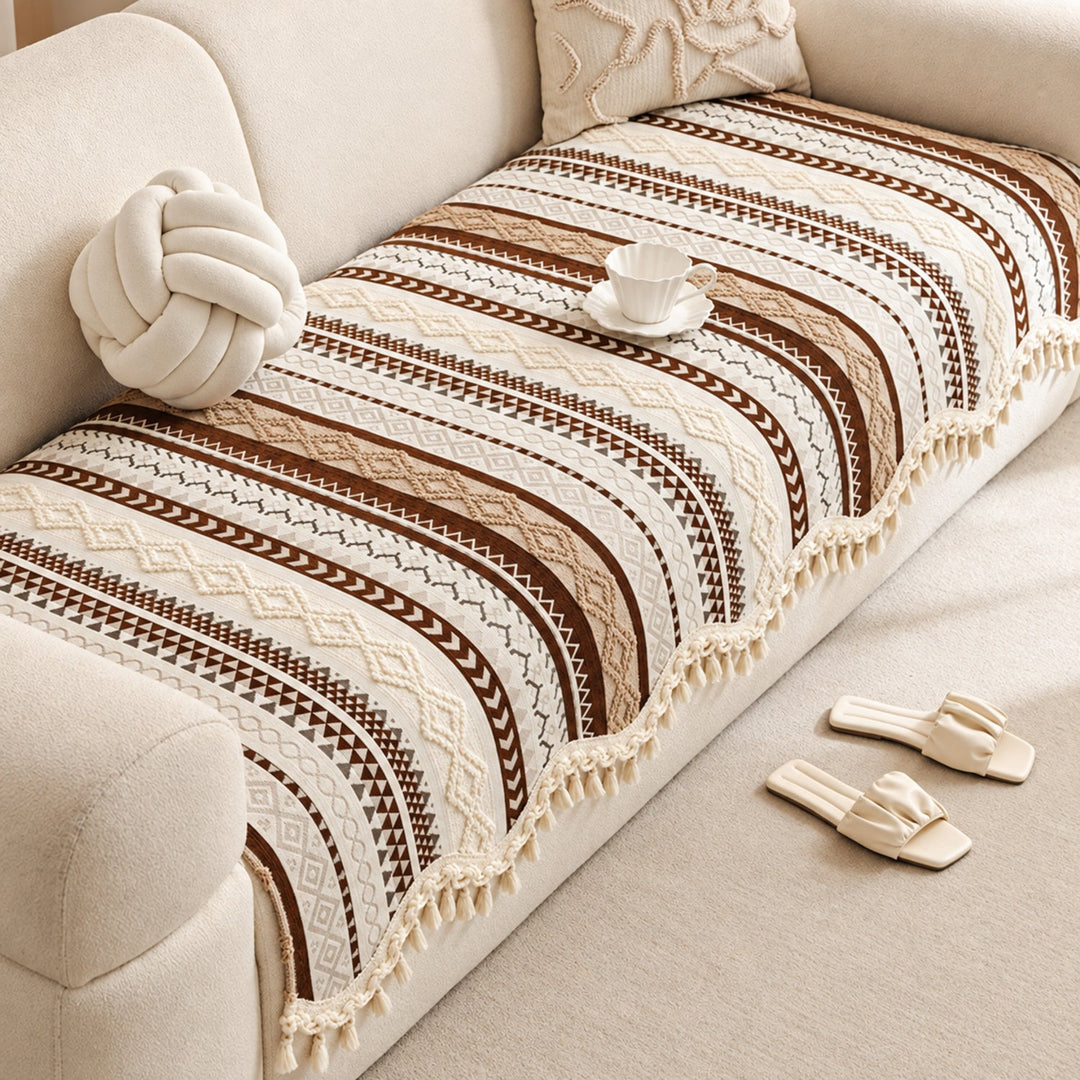 Heritage Chenille Sofa Cover | Non-Slip & Machine Washable
