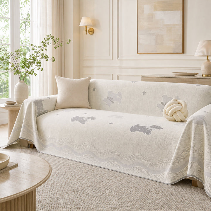 Dreamy Puppy | Cooling Sofa Cover | Breathable Fabric | Anti-Slip & Machine Washable