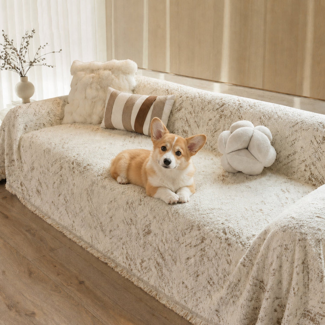 Foggy Cloud Sofa Throw | Chenille | Anti-Slip Scratch-Resistant Pet Cover