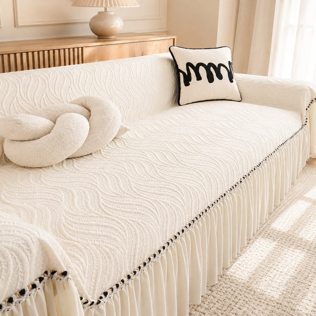 Ripple Weave Sofa Throw | All-Season Anti-Scratch Machine-Washable