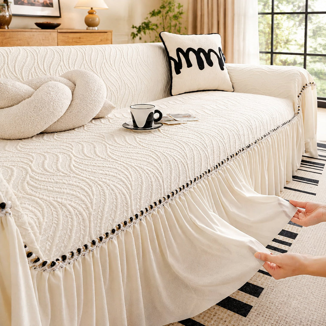Ripple Weave Sofa Throw | All-Season Anti-Scratch Machine-Washable