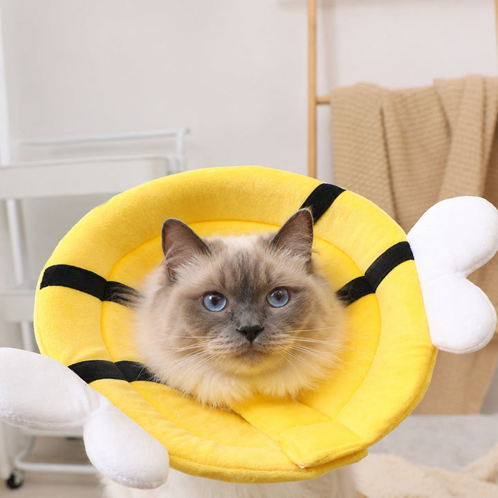 Happy Critter Pet Recovery Collar | Adjustable Padded Cone for Cats & Dogs