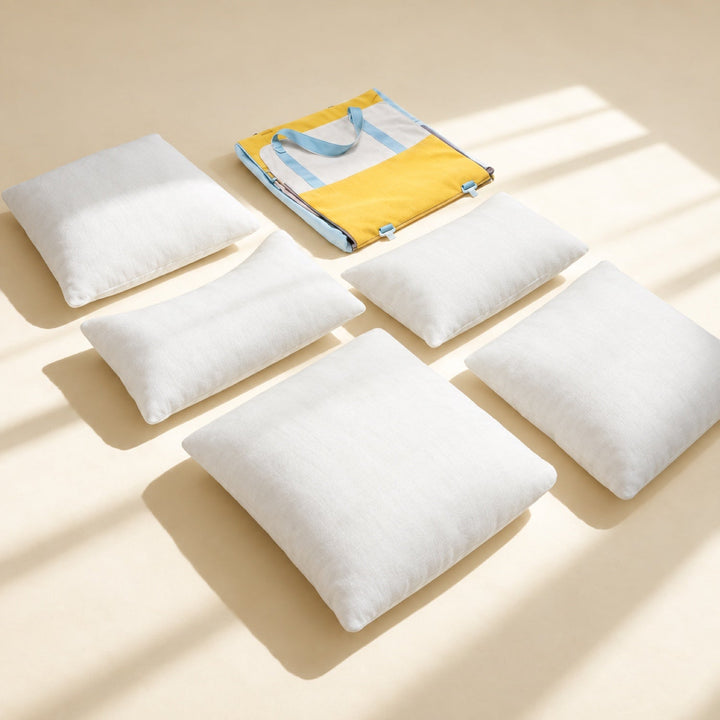 Pet Car Seat & Bed with Side Pockets & Washable Covers