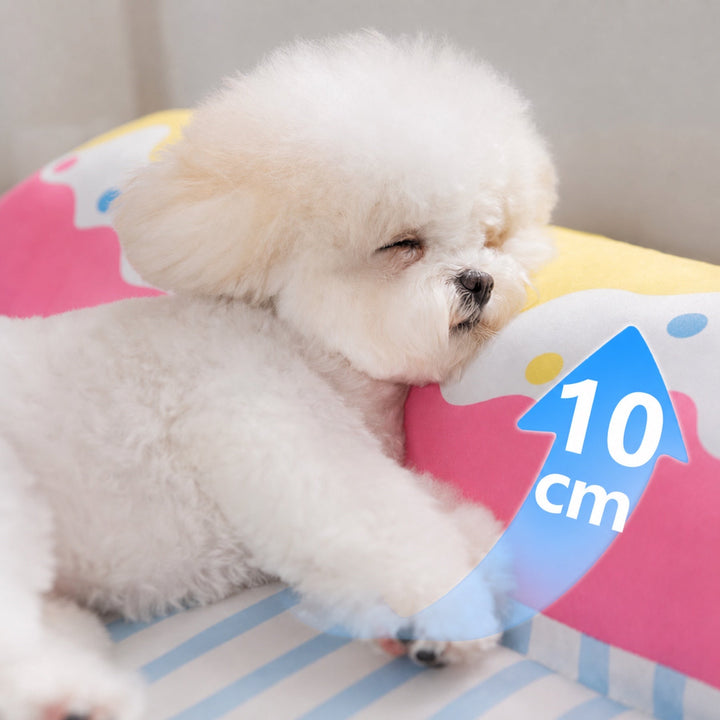 Dog Bed & Cat Bed | Foldable Cooling Pet Mat | Waterproof Twill & Support Pillow