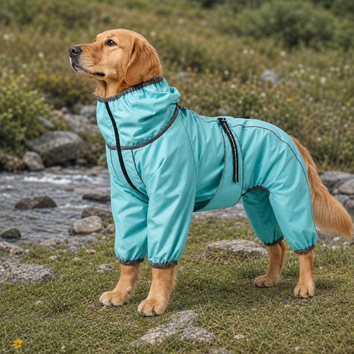 Large Dog Rain Coat | Waterproof Outdoor Jacket | Adjustable Fit
