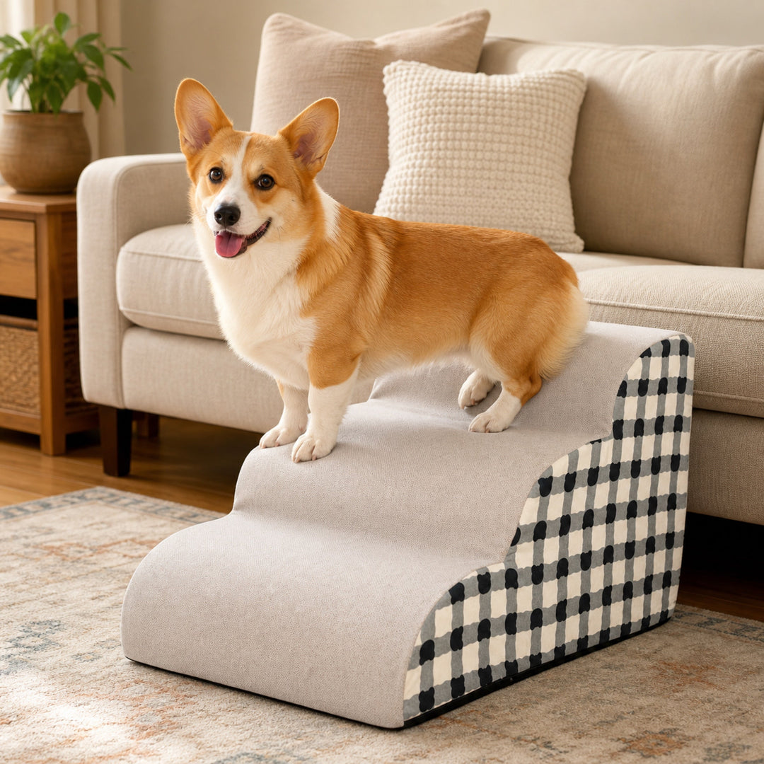 Removable Dog Steps | Foam Pet Climbing Stairs for Sofa Bed