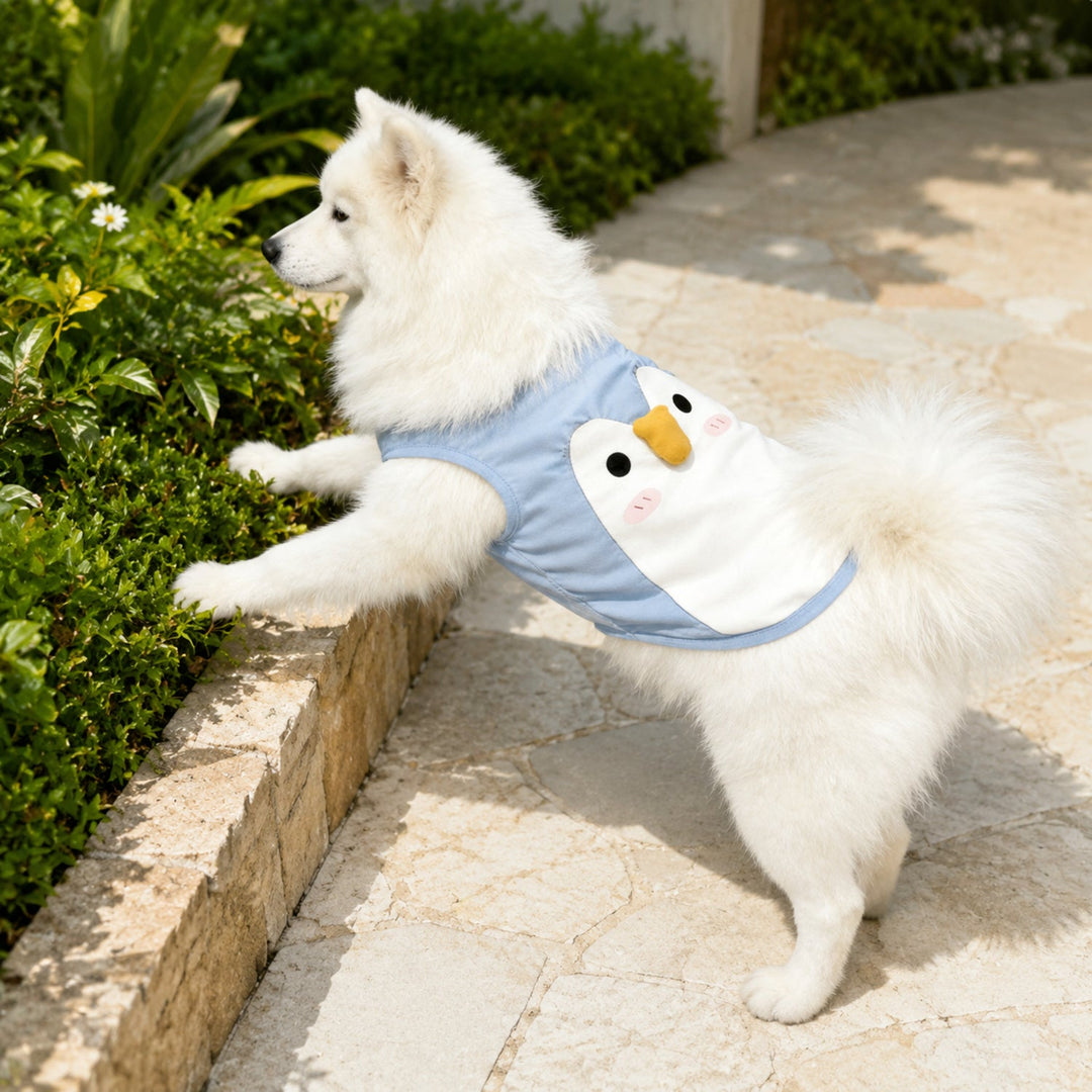 Playful Animal Sleeveless Dog Top | All-Season Polyester | For Medium and Larger Dogs