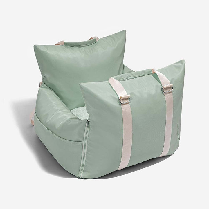 Dog Car Seat Cover | Waterproof Seat Protector | Non-Slip Travel Bed with Safety Bolsters