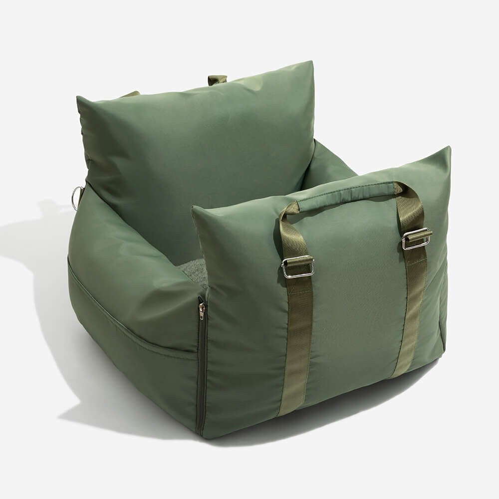 Dog Car Seat Cover | Waterproof Seat Protector | Non-Slip Travel Bed with Safety Bolsters