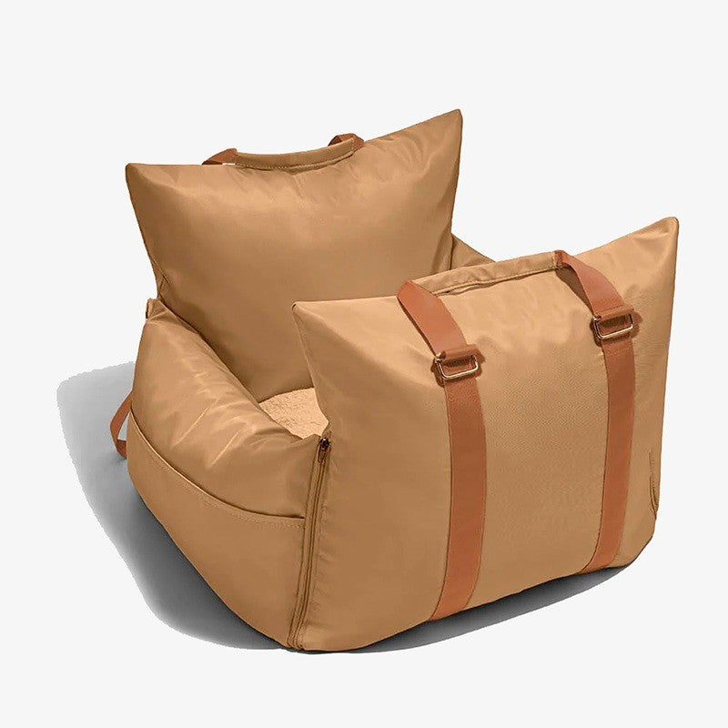 Dog Car Seat Cover | Waterproof Seat Protector | Non-Slip Travel Bed with Safety Bolsters