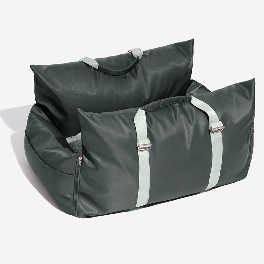 Dog Car Seat Cover | Waterproof Seat Protector | Non-Slip Travel Bed with Safety Bolsters