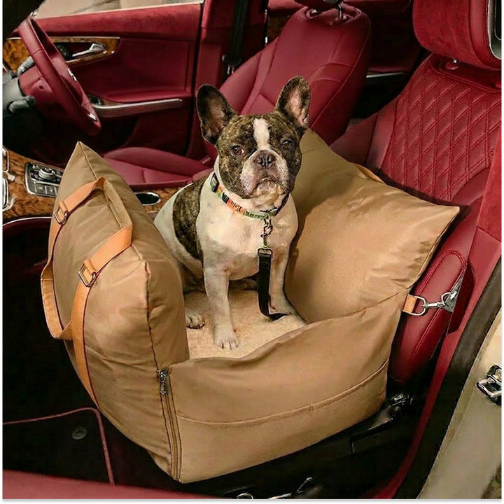 Dog Car Seat Cover | Waterproof Seat Protector | Non-Slip Travel Bed with Safety Bolsters