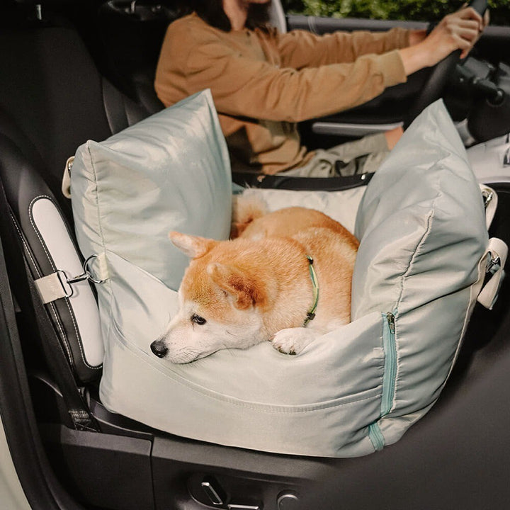 Dog Car Seat Cover | Waterproof Seat Protector | Non-Slip Travel Bed with Safety Bolsters